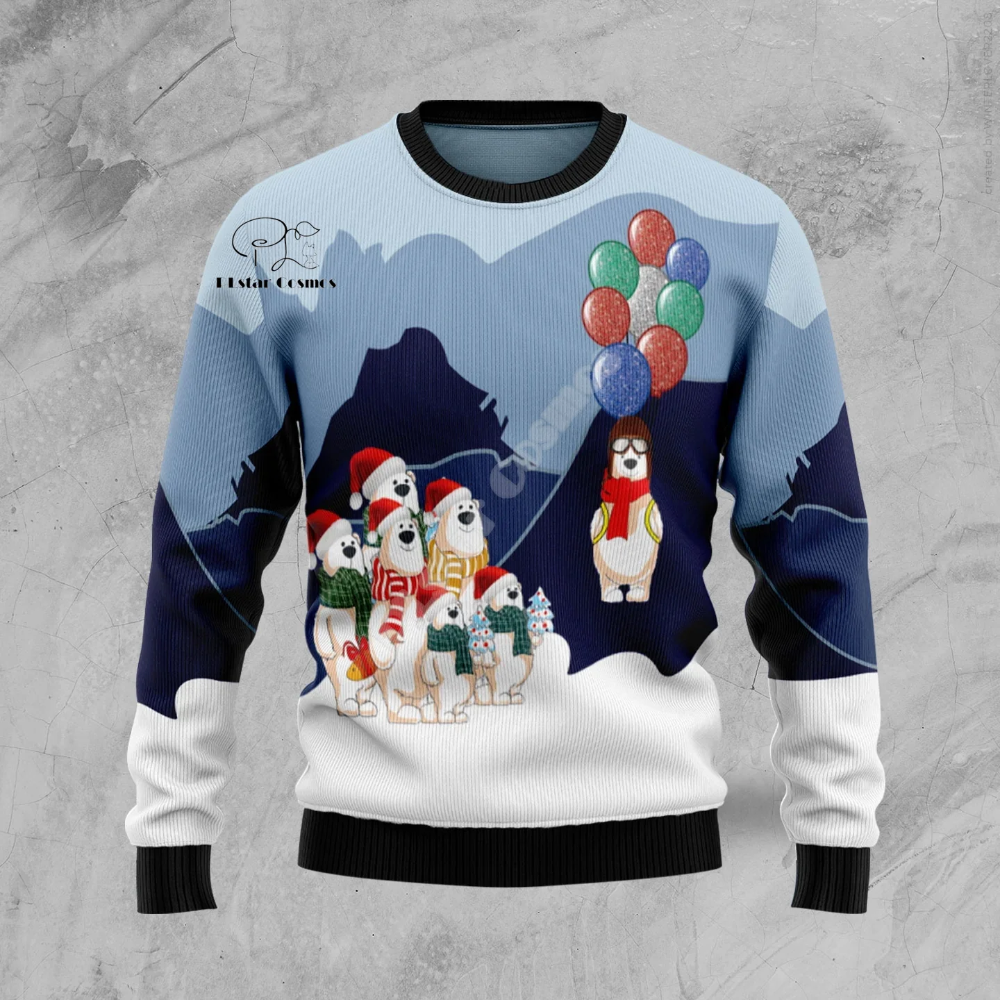 Christmas Ugly Knitted Sweater Xmas Santa Claus Animal Colorful Tattoo Retro Unisex 3DPrint Funny Harajuku Casual Long Sleeves