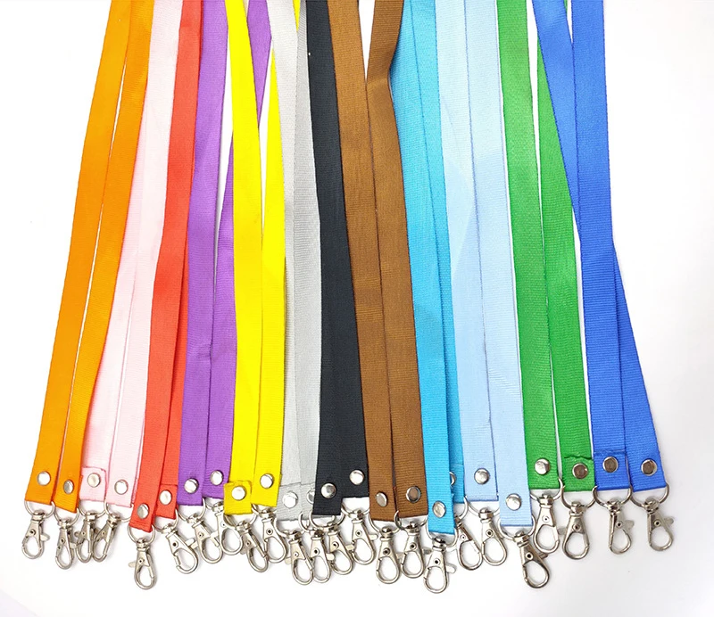 

DHL200pcs Keychain Nylon Tag Lanyard Work Card Double Buckle Lanyard Exhibition Double Hook Rope