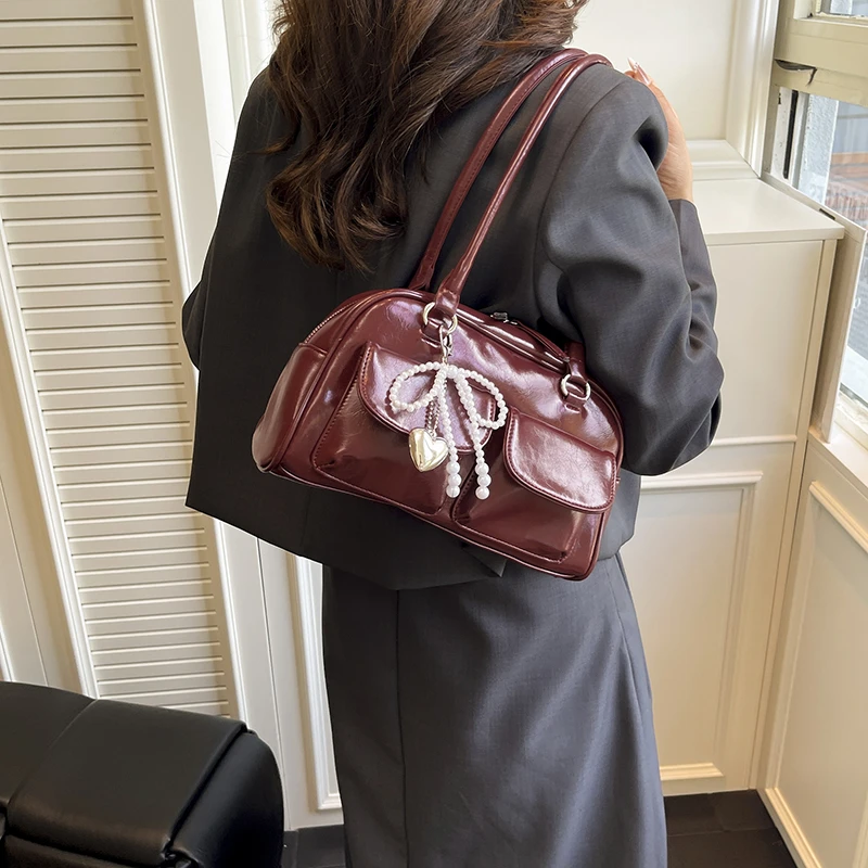 Bolso grande de hombro de diseñador de moda clásico de lujo de cuero elegante para mujer bolso cruzado para salidas diarias elegantes