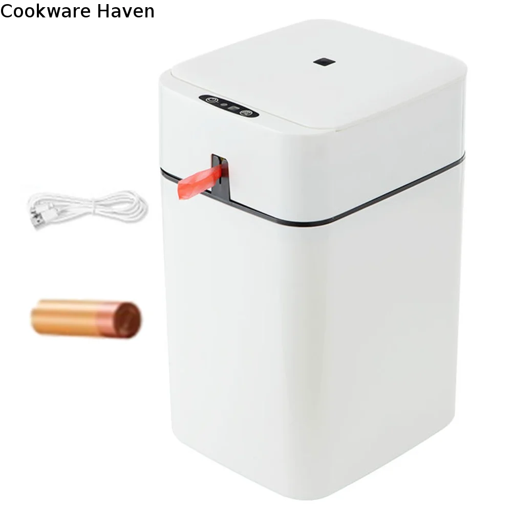 18L Motion Sensor Trash Can Automatic Induction Self Sealing Smart Garbage Bin Hands-Free Waterproof Touchless Trash Can