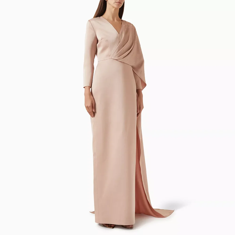 

Вечерние платья с v-образным вырезом по индивидуальному заказу, элегантные платья для выпускного вечера для торжественных случаев, прямые платья длиной до пола, платья для выпускного вечера 2025 года