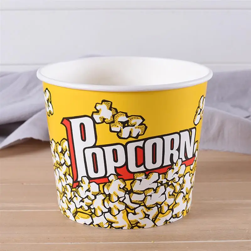 10Pcs Reusable Plastic Popcorn Holders Containers Pop Corn Favor Bags For Candy/Snack/Chips Wedding Xmas Birthday Movie Party