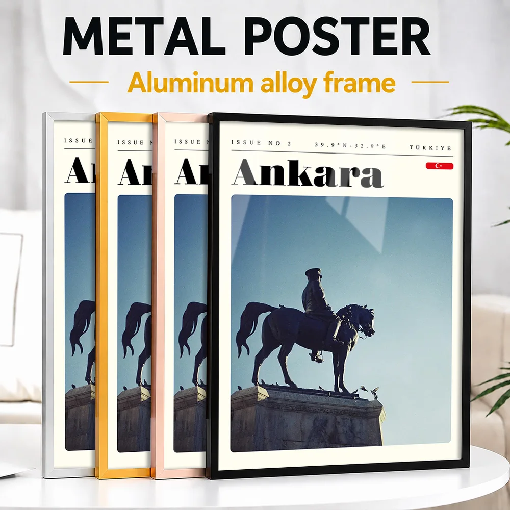 Ankara Turkey Travel Metal Poster With Aluminum Alloy Frame Personalized Scenic Tribute Wall Art For Office And Traveler Gift