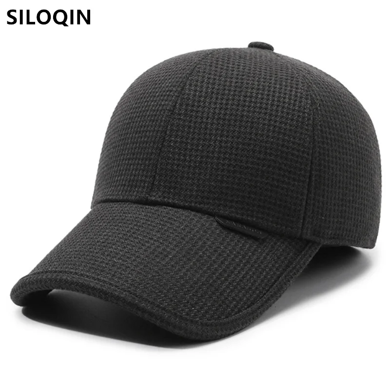 

Snapback Cap New Winter Men's Cap Plush Thickened Warm Baseball Caps Coldproof Earmuffs Hats For Men Golf Cap Cycling Hat Gorras