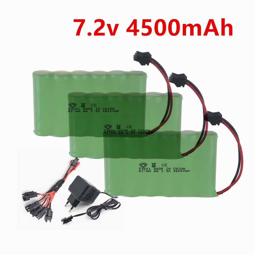 7.2V 4500mah rechargeable NI-MH AA battery for RC boat , RC car , tank toys, Lighting, model car 7.2 V 3000 mah nimh battery