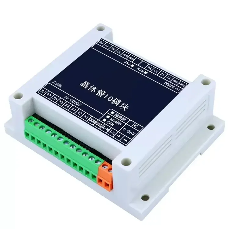 Transistor Uitgangsschakelaar Digitale Ingangsmodule Io Uitbreiding Dc Motor Magneetventiel Rs485 Modbus