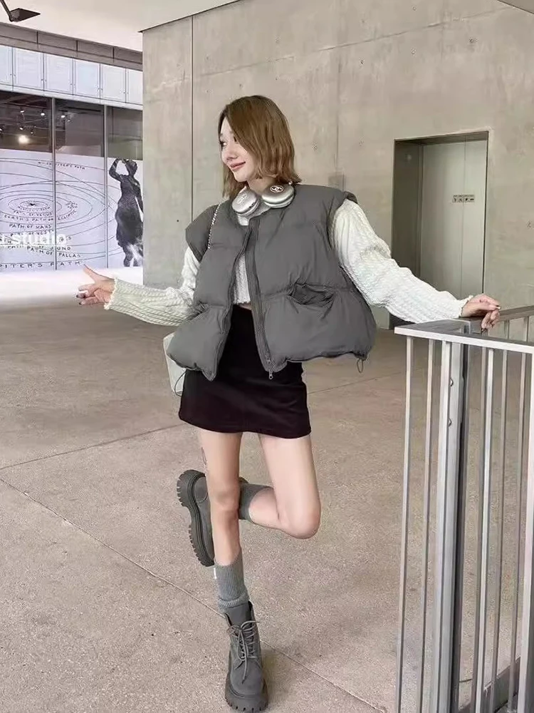 سترات الصدريات صدرية نسائية سميكة للمرأة 2025 الصيف الكروشيه محبوك الدانتيل متابعة سليم Ulzzang مخرمة كلوبوير مرنة OL #3