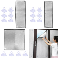 1pc Double-Layer Aluminum Foil Insulation Film Thickened Sash Roof Sunshade Anti-UV Home Sunshade Protector Pad Glass Sun Board
