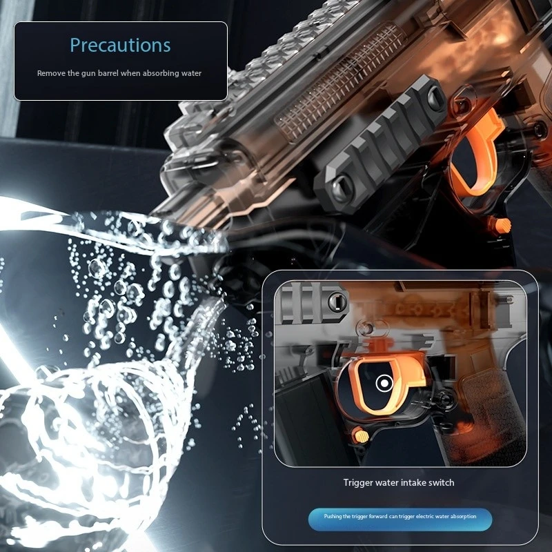 2025 Zomer Outdoor Volwassen Elektrische Schieten Watelpistool Speelgoed, Volautomatische Grote 1L Waterpistool MK3 Krachtige Waternevel Jongen Cadeau