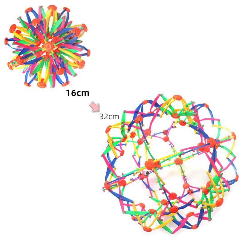 Children Magic Telescopic Expandable Flower Ball - Outdoor Throwing Party Funny Props Parent-Child Interactive Play Toy