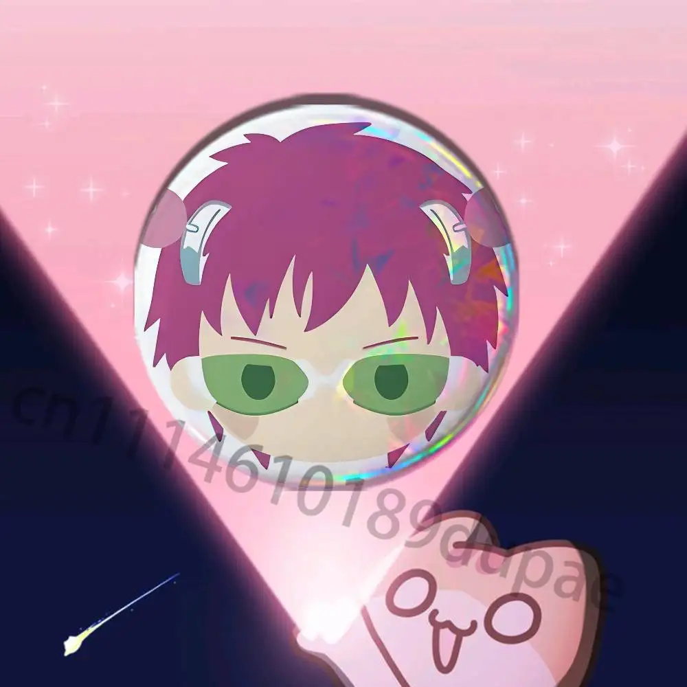 S-Saiki K D-Disastrous L-Life Button Pin Single Pack Anime Merch for Ita Bags Badge Collectible Buttons