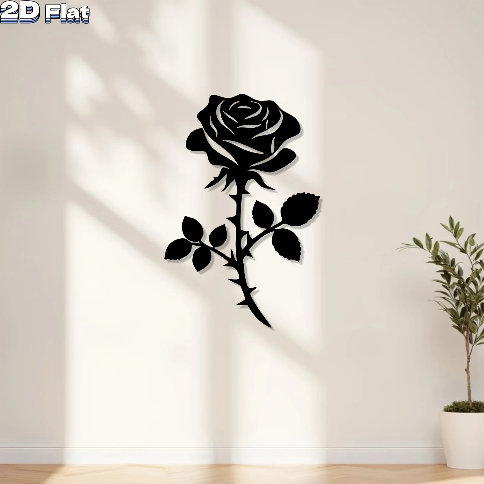 Rose Metal Wall Decor, Premium Iron Art for Bedroom Garden Fence, Perfect Gift for Housewarming Wedding Valentine Christmas