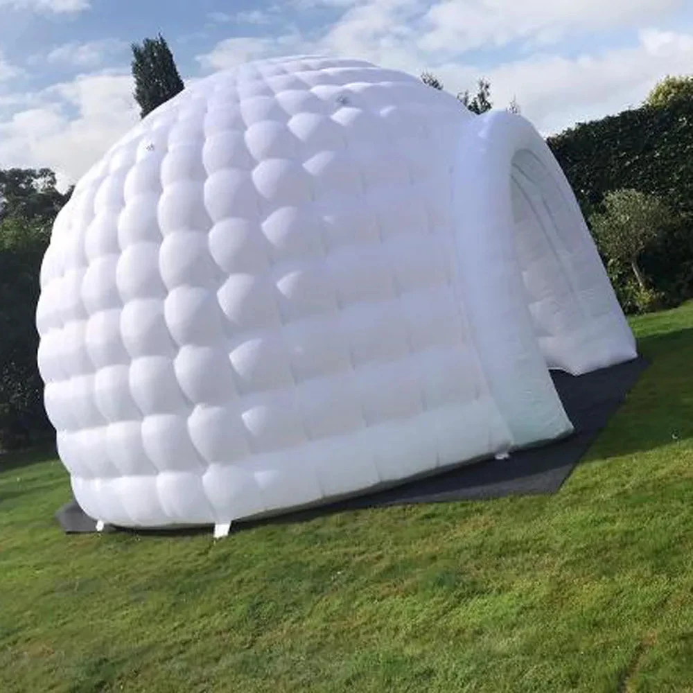 

Outdoor Camping Inflatable White Igloo Party Portable Light Spherical Tent