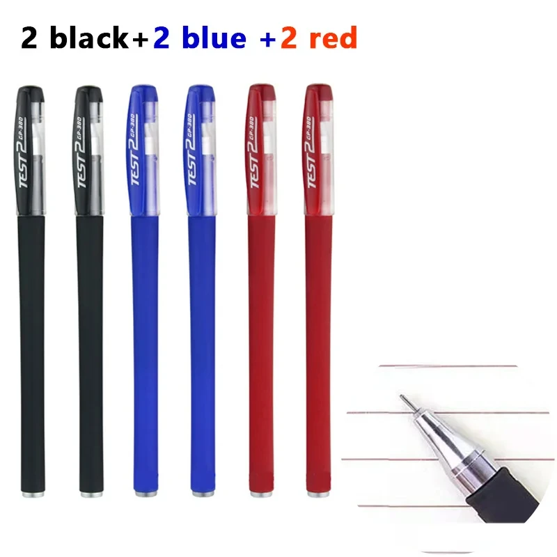 Frosted Gel Neutral Pen Set Black Blue Red Filled Gel Pen Cartridge 0.5mm School And Office Supplies Stationery Accessories Stat