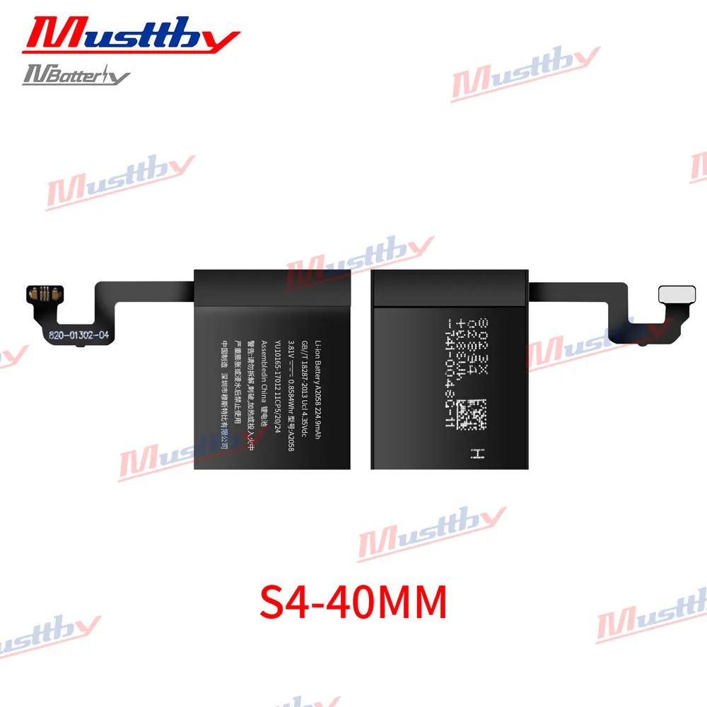 Musttby 2pc 1:1 OEM Battery For Apple Watch Series SE 9 3 4 5 6 7 8 Bateria IWatch S9 S3 GPS LTE S4 S5 S6 S7 S8 40/41/42/44/45