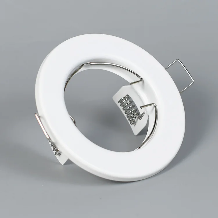 High Quality Round Zinc Alloy LED Lighting Fixture Cut-out 60mm GU10 Frame Recessed Fixture Spot Downlight Housing