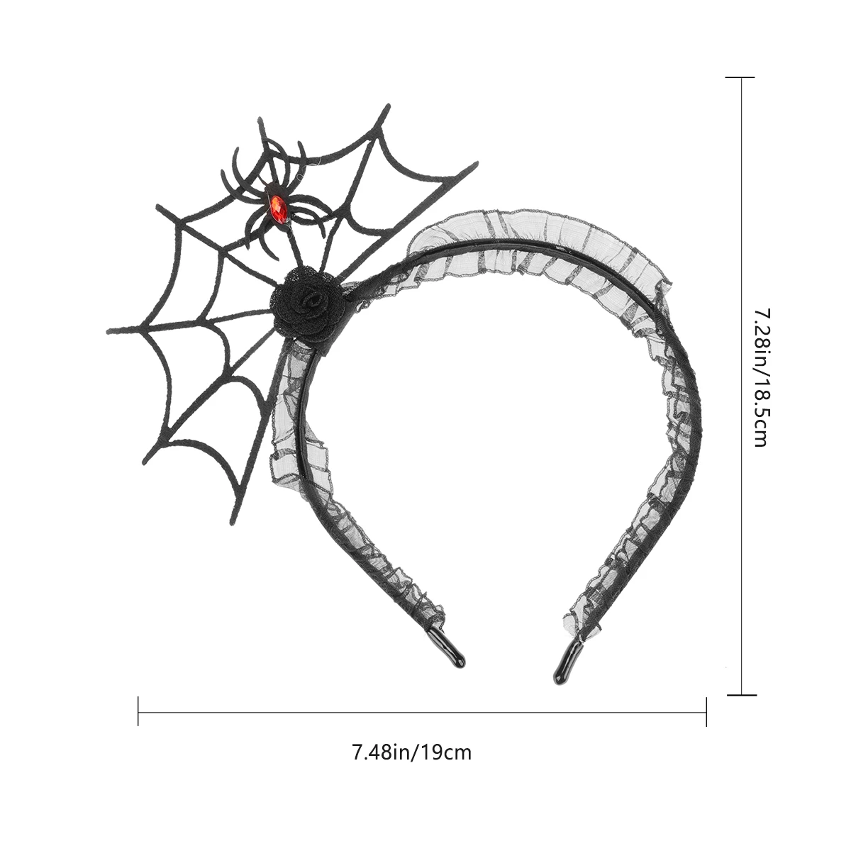 

2pcs Spider Web Headb Hair Headpiece Halloween Cosplay Headdress Decoration Accessories Spider Hair Props