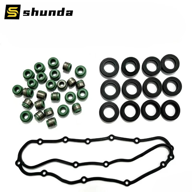 07C103484C Valve Cover Gasket For Bentley All Models Plug Tube Seal SetValve Stem Oil Seal 036109675A 022103484D 07C103483C