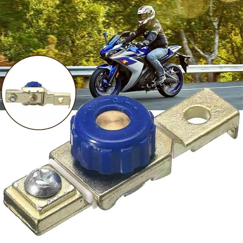 1 Piece Anti-Leakage Disconnect Zinc Alloy Battery Switch For Car Boat Marine RV Blue Motorcycle Battery Cut Off Switch Terminal