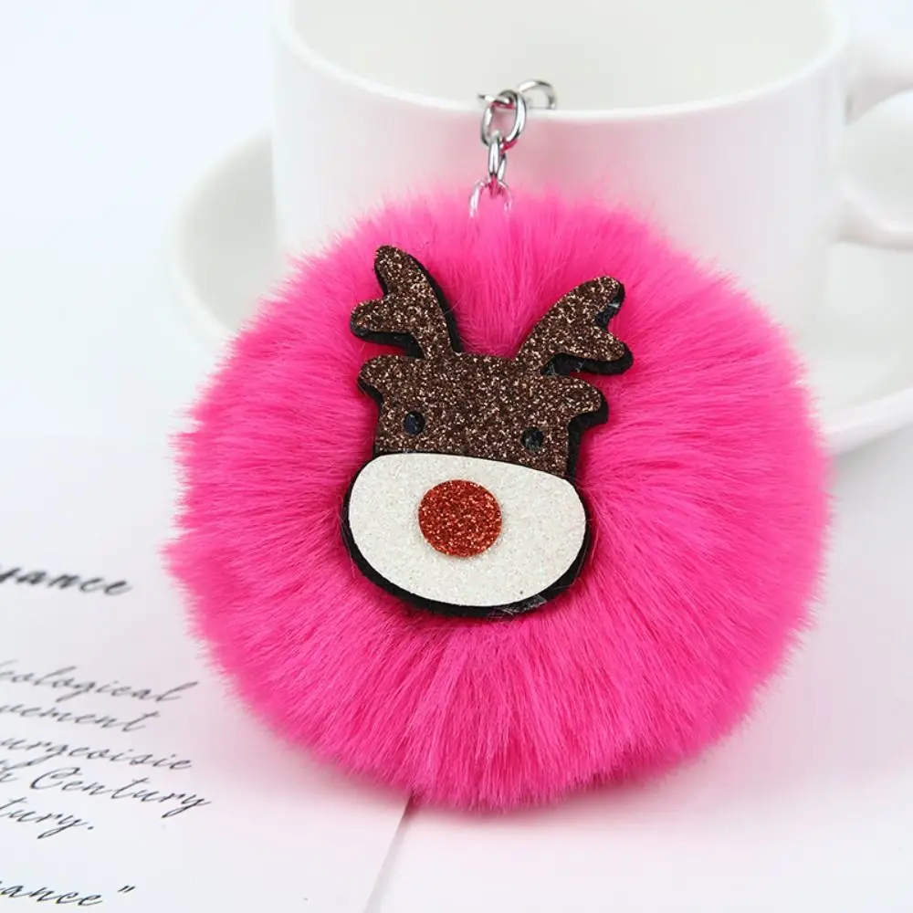 

Doll Coal Ball Pendant Small Coal Ball Artificial Rabbit Fur Coal Ball Keyring Christmas Key Ring Kawaii Christmas Keychain