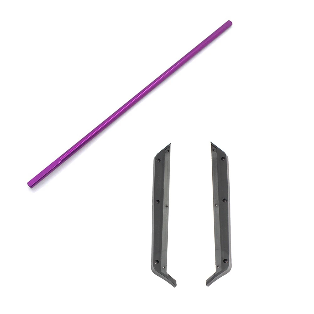 B24C-Protección del borde inferior Conjunto de protección lateral inferior para Wltoys 124019 124018 1/12 y eje de transmisión Central de Metal púrpura