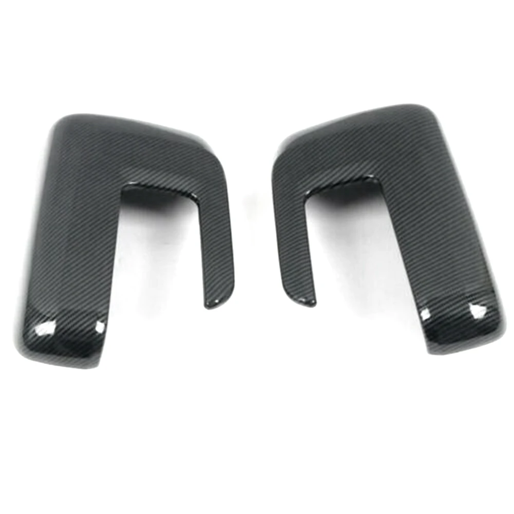 1Pair Front Side Rearview Mirror Caps Cover Decoration Trim Cover for Ford F150 F-150 2021 2022 Carbon Fiber Pattern