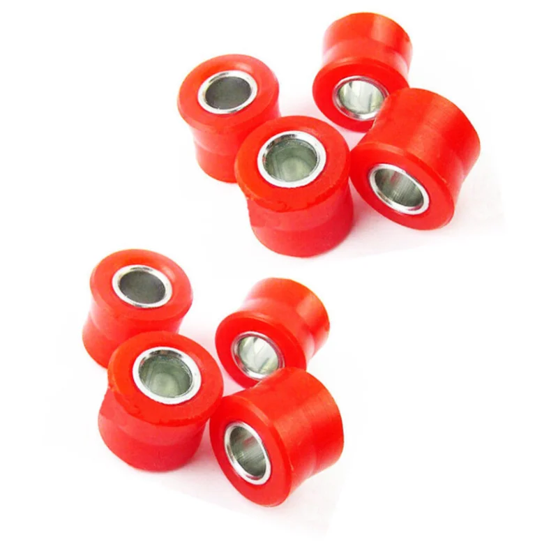 Motorcycle AVT Bike Rear 12mm Shock Absorber Red Durable Rubber Bush Ring 8 Pack