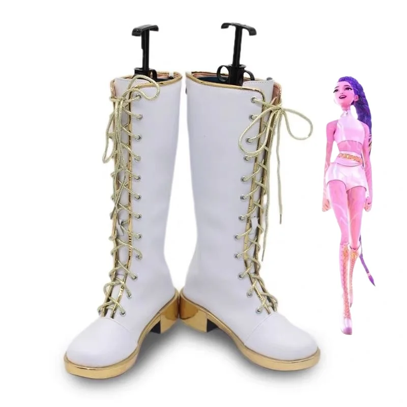 Chaussures de Cosplay Anime Rumi pour femmes, bottes en cuir PU