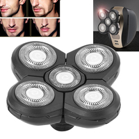 Electric Beard Shaver 5 Blade Rotating Head Waterproof Accessory Replacement Electric Shaver Replacement Waterproof Shaver Blade