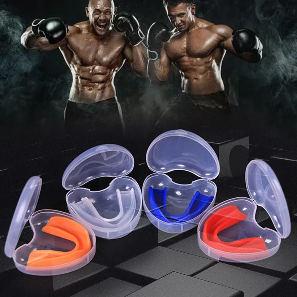 Transparent Eva Karate Children Boxing Rugby Sports Mouth Guard Adults Mouthguard Teeth Protector With Plastic Case Box