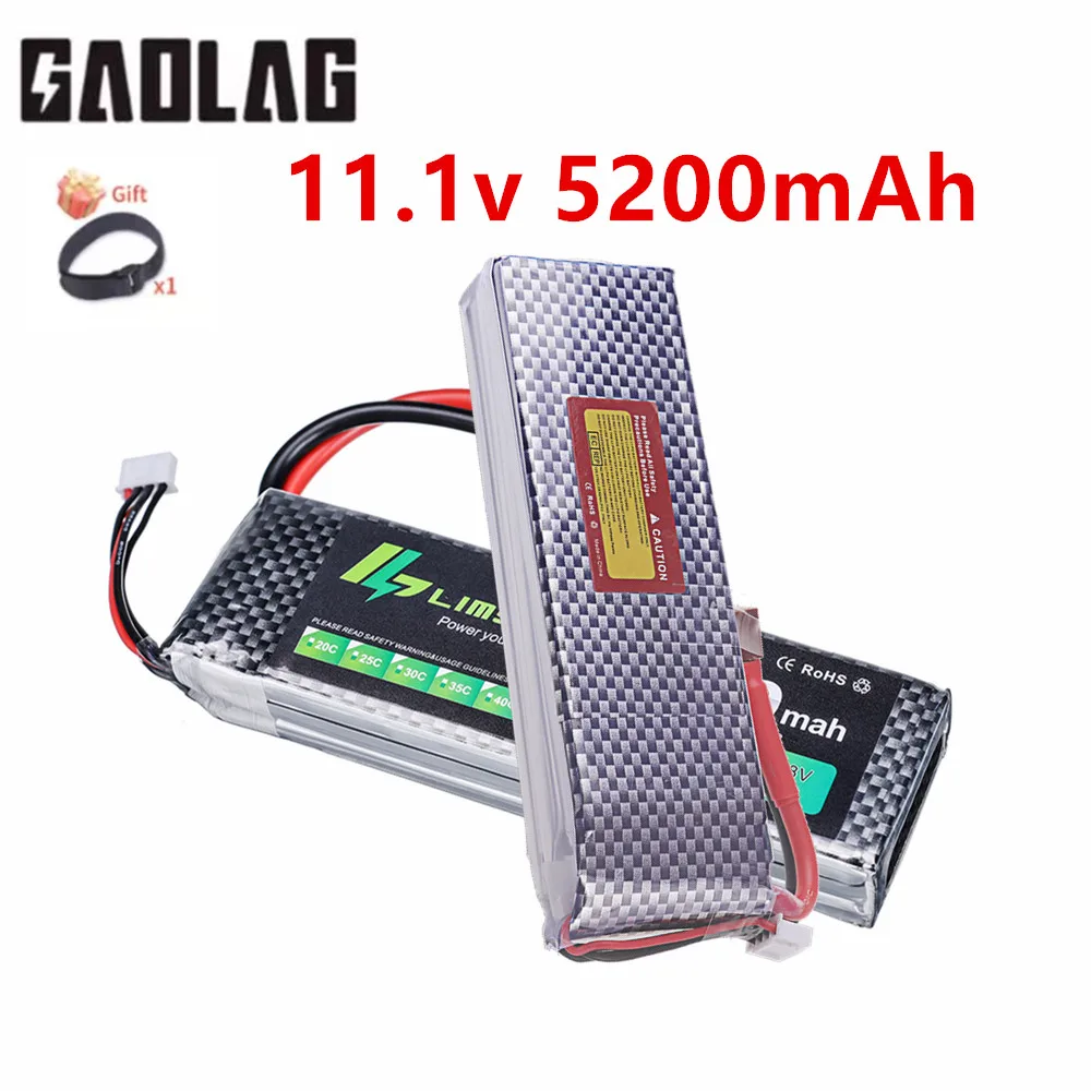 3S Li-polymer Battery 11.1V 5200mah 60C With EC5 T XT90 XT60 Connector For Off-road Racing Car, Vehicles, Aircraft, Quadcopters