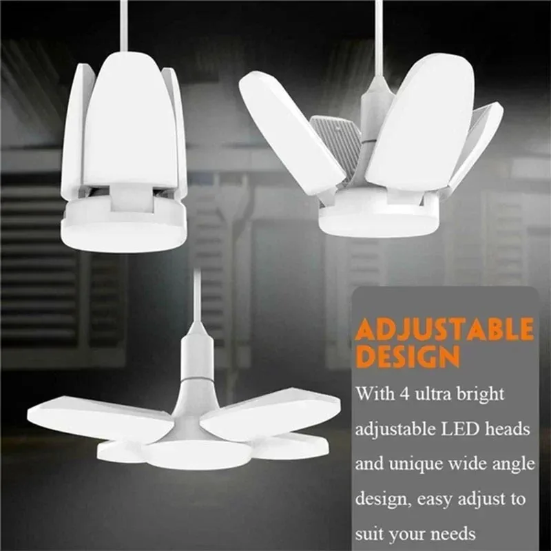 

LED Garage Light Deformable Ceiling Fixture Lights Workshop Lamp LED Deformable Garage Lamp E27 Foldable Ceiling Workshop Light