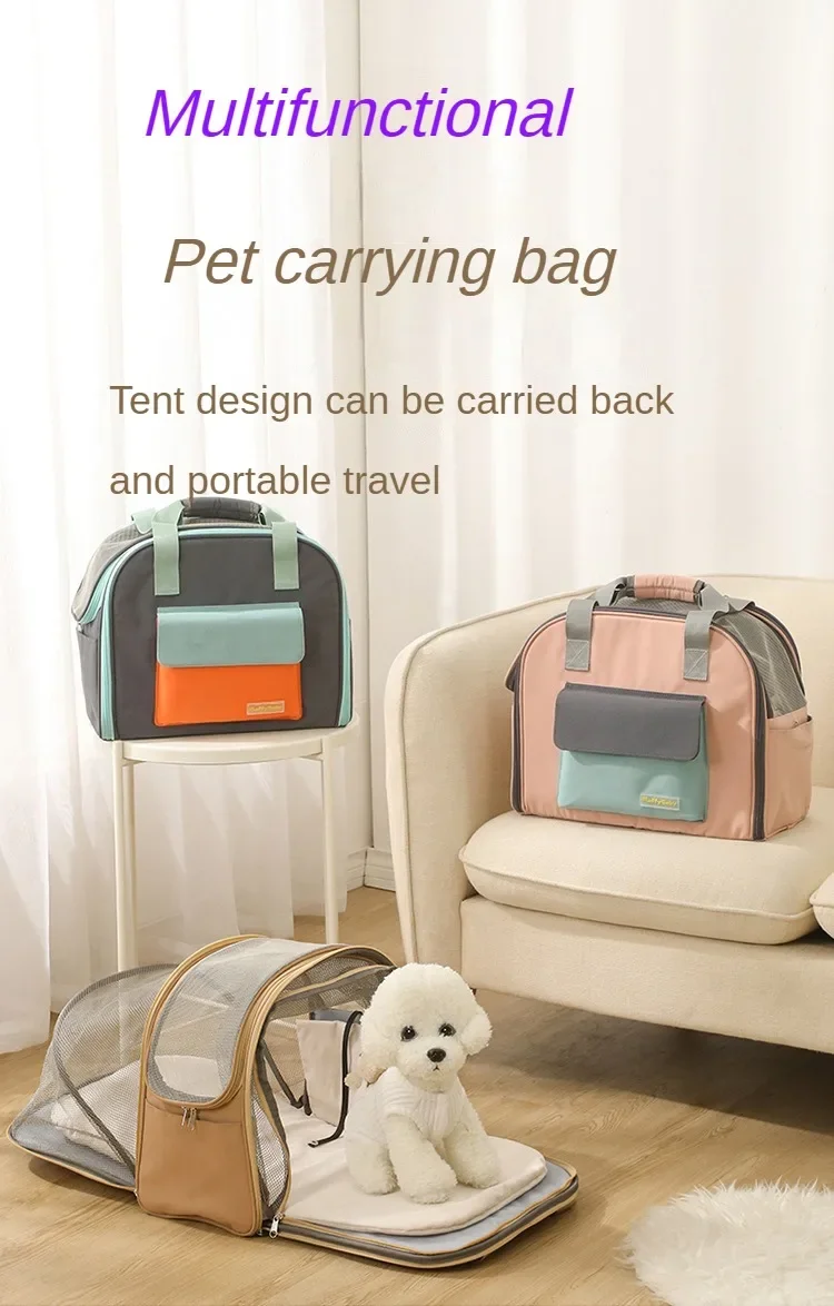 Pet Carrier Bag for Cat Travel Backpack and Dog Travel Backpack - Expandable Tunnel and Multiple Shoulder Strap Options