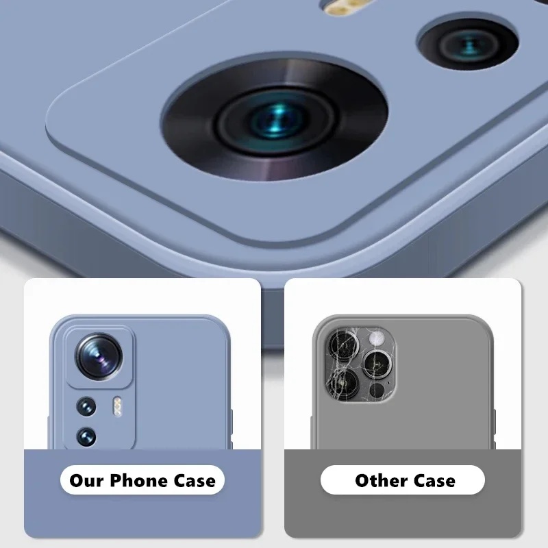 Soft Liquid Silicone Case For Xiaomi Mi 12 12X 12T 11T 10T 11 Lite NE Redmi Note 10 10s 11s Pro 5G POCO F3 X3 NFC Cover