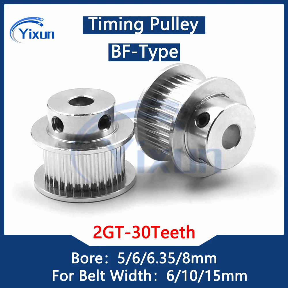 30 Teeth 2GT G2M Gear Synchronous Belt Pulley Bore 5/6/6.35/8mm For Belt Width 6/10/15mm 2GT Timing Belt Pulley 30Teeth 30T GT2