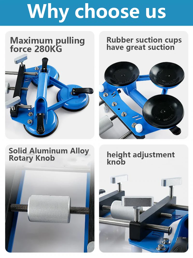 หินเคาน์เตอร์ตะเข็บดูดถ้วย Tensioner กระเบื้องขนาดใหญ่ Slate หินอ่อนพื้นหลังไม่มีรอยต่อ Splicing เครื่องมือ Artifact
