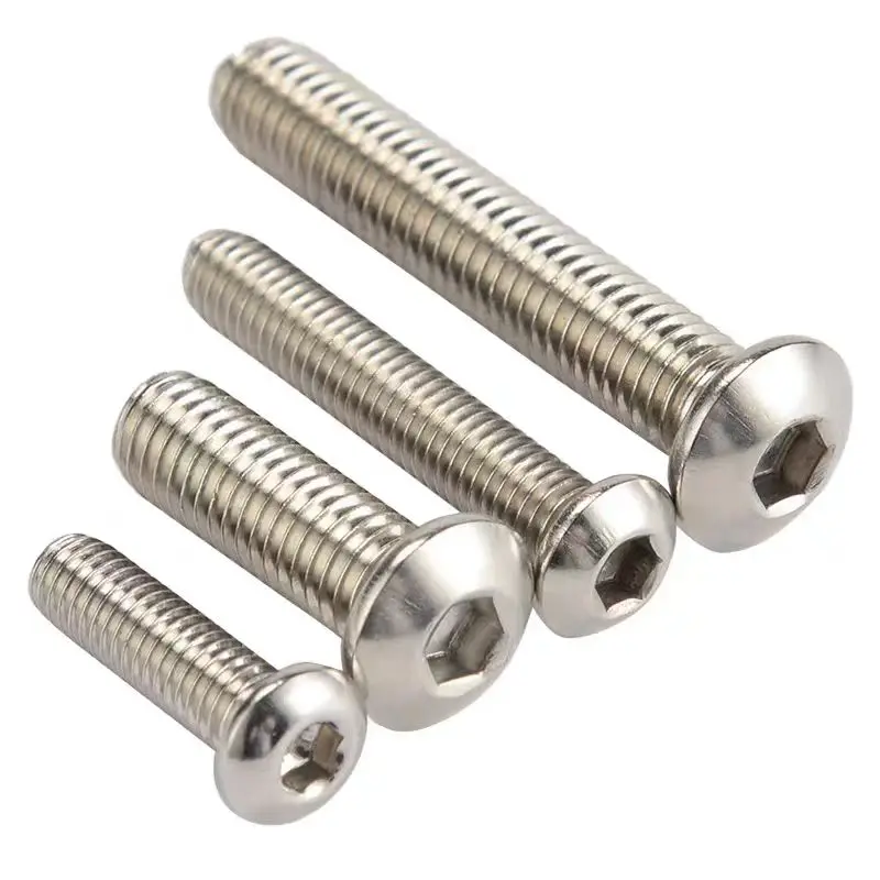 

M2 M2.5 M3 M4 M5 M6 M8 M10 M12 M16 304 Stainless Steel Button Head Hex Hexagon Socket Allen Screw Bolt