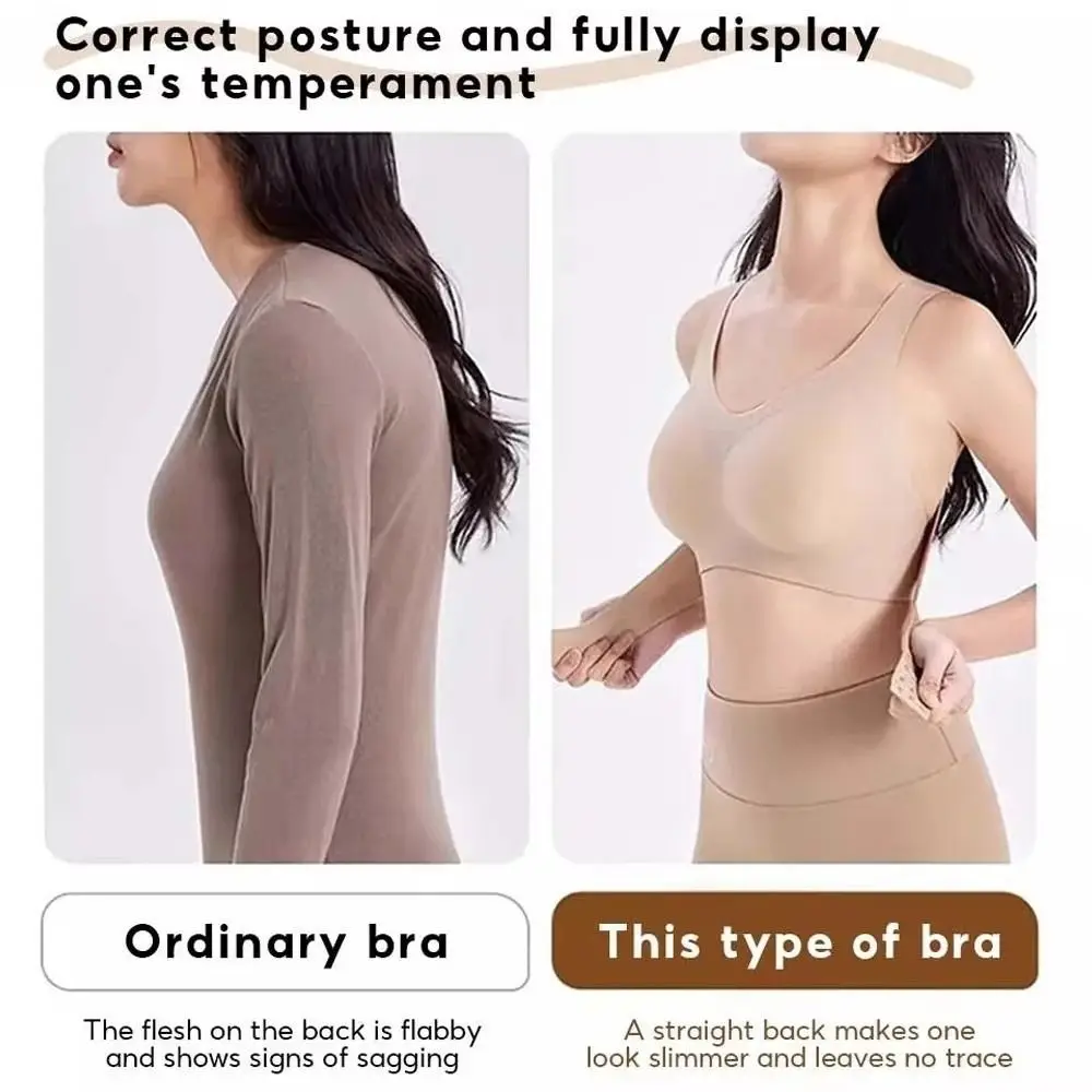 

Vest Front Closure Posture Corrector Bra Cross Back Shockproof Seamless Bra Push Up 2 in 1 Women Support Brassiere Sports