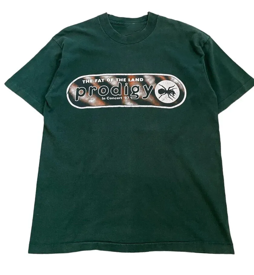 Remake 1997s The Prodigy ''the fat of the land'' T-shirt, forest green color