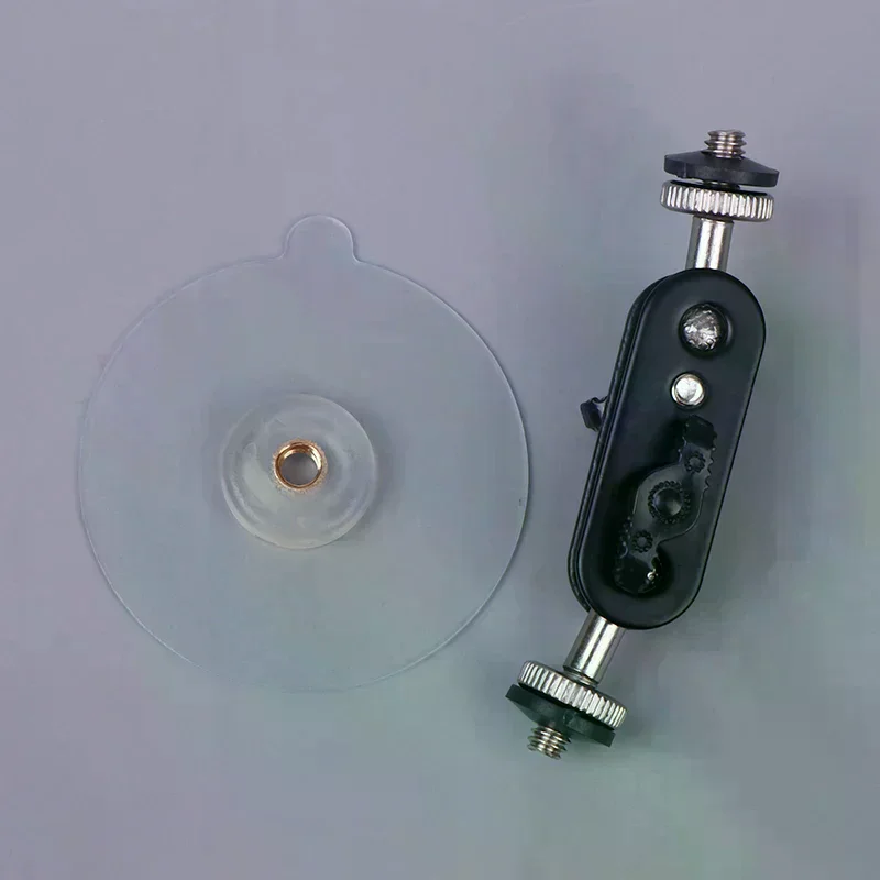 Stainless Steel No Drill Adhesive Mount M6 Screw Base with 1/4 Interface for Mobile Surveillance Camera Bracket Easy Install