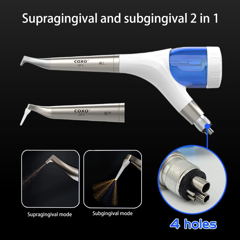 COXO CP-1 Air Flow Prophy Jet Dental Air Polijstmachine Tanden Whitening Tool 2 Gaten 4 Gaten Tandheelkunde Tanden Polijsten Hoge Efficiëntie