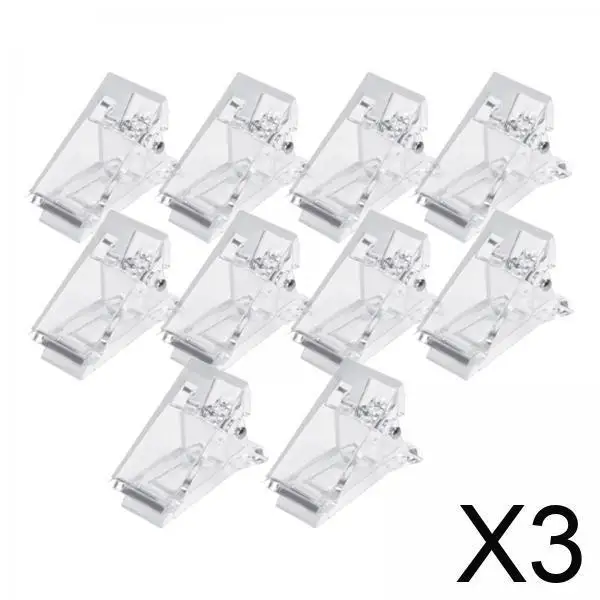 

3x10 шт., зажимы для кончиков ногтей, гелевые зажимы для наращивания, зажимы для формов, зажимы для домашнего использования в салоне