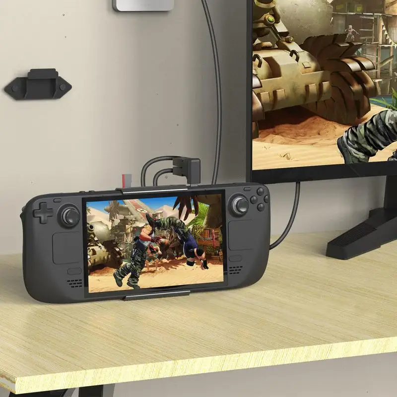 Five Gear Adjustment Wall And Desktop 2-in-1 Bracket Compatible For Steam Desk Stand Holder Display Bracket Tablet Mount Rack