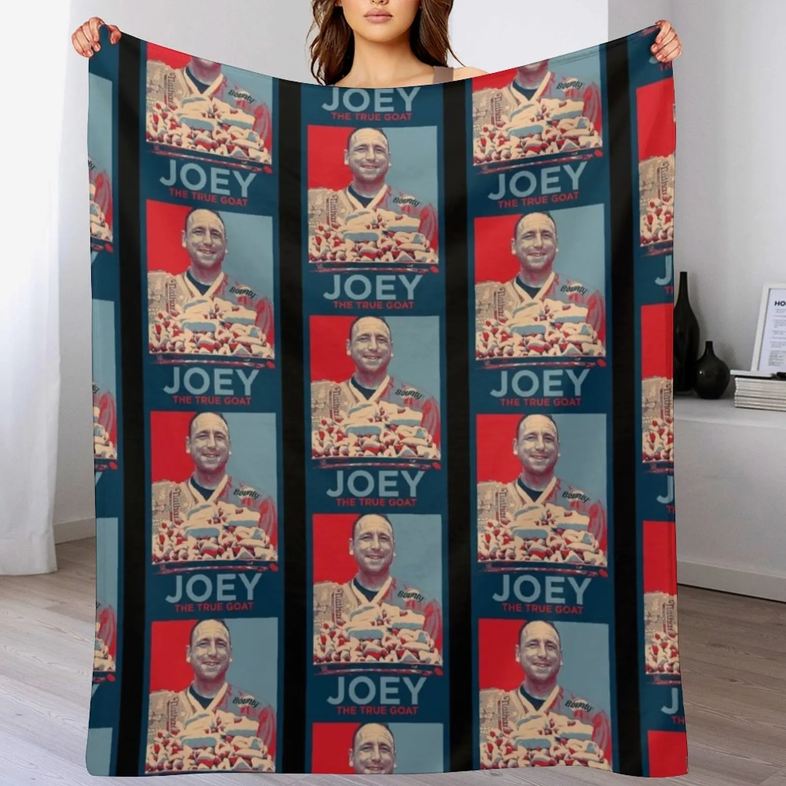 Joey Chestnut Throw Blanket Warm Napping Blanket for Office Couch Bed