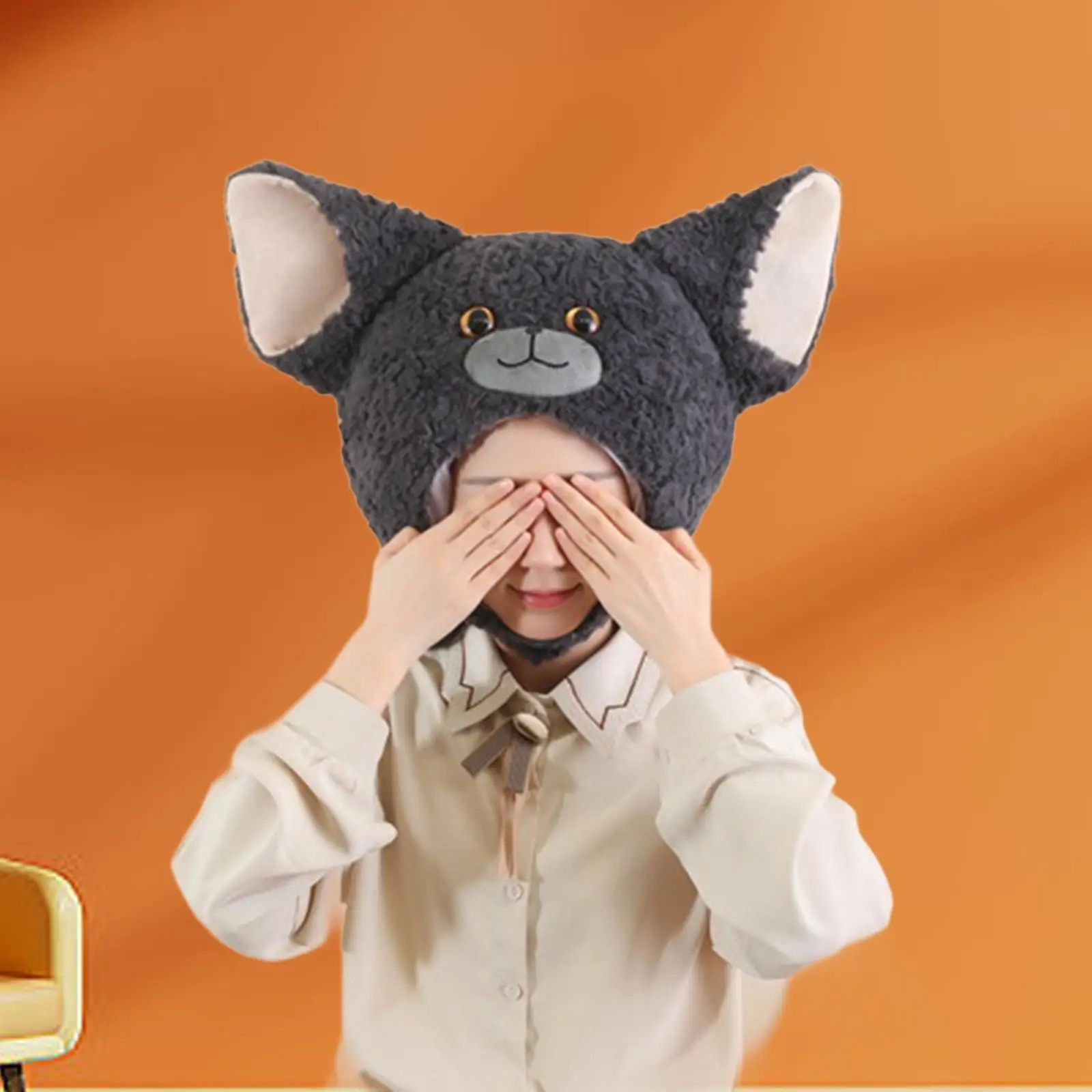 Chapéu encaracolado em forma de gato, adorável decoração, capa de cabeça para performance em palco, papéis, acessório de fantasia, presente de cosplay