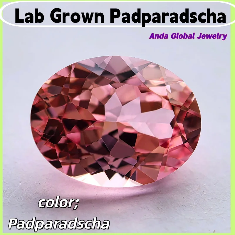 

Lab Grown Padparadscha Fire Lotus Oval Shape Multiple Sizes Loose Gemstone With AGL Certificate For Jewelry Diy MakingDaily