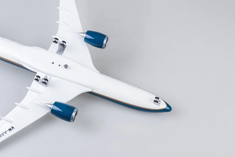 طائرة نموذجية بمقياس 1:142 فيتنام A350 طائرة محاكاة من الراتنج مع مجموعة عجلات أو هدية #5