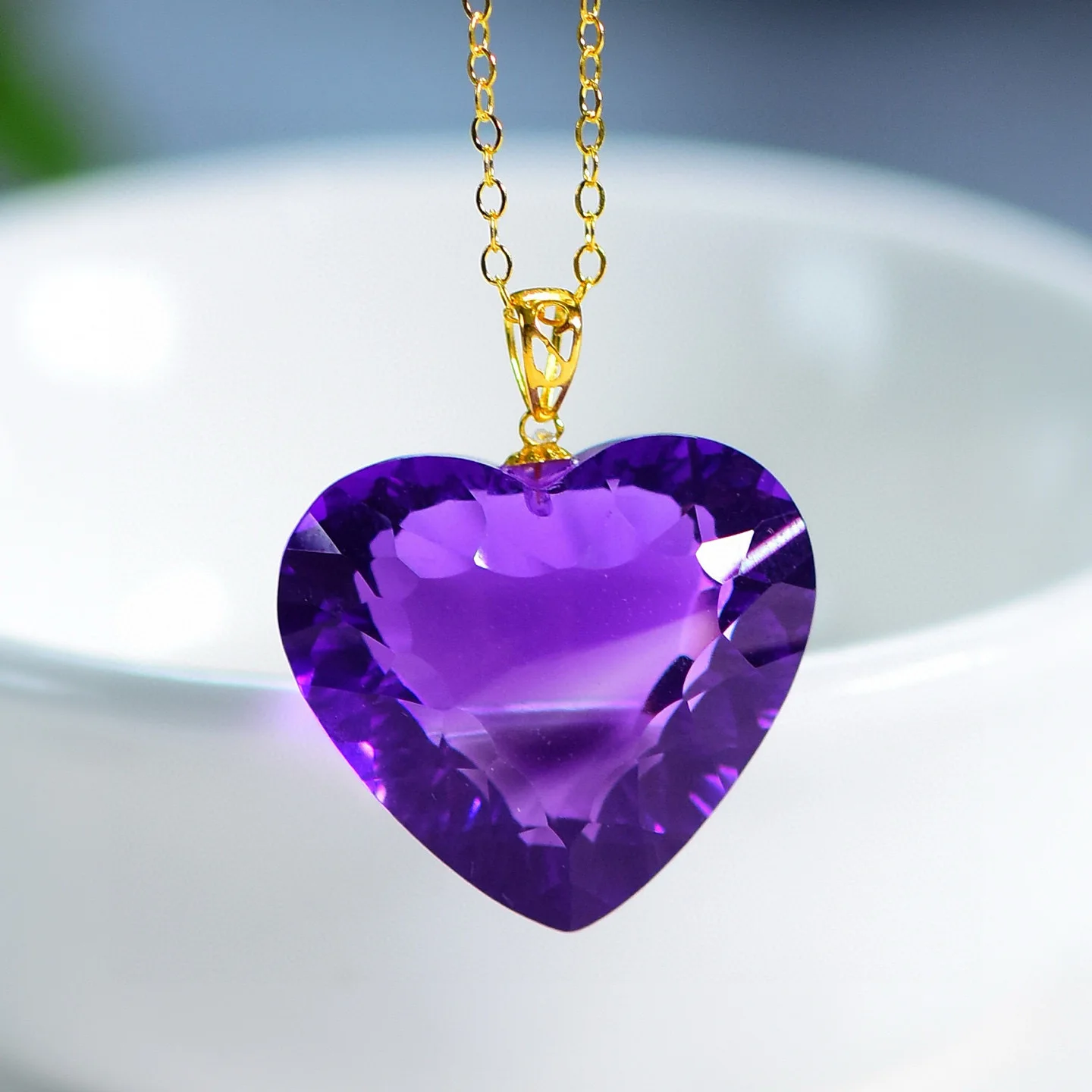 

Натуральный фиолетовый аметист, кварцевый кулон 19,8*18,3*9,3 мм, сердце, граненый аметист, ювелирные бусины, женское и мужское ожерелье, Бразилия AAAAAA