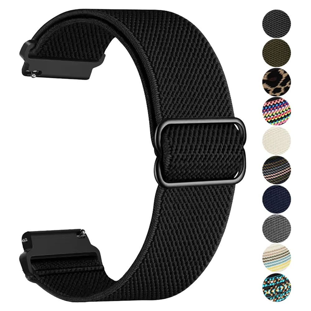 22mm Elastic Nylon Straps for Fossil Gen 6 44mm Gen6 Gen 5 5e/Gen5 LTE 45mm Braided Band Men Women Replace Wristbands Accessorie