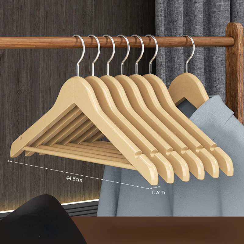 Wood Hangers Equipped with Clip Suit Set Clothes Support Rack Integrated Shops Hotel Dual-purpose Coat Pants Dress Storage Tools